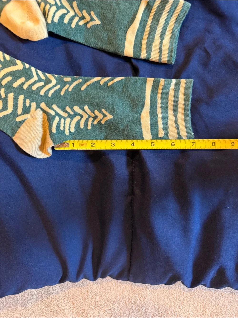 Blue Q Teal & Cream 'Inside Sucks' Graphic Crew Socks